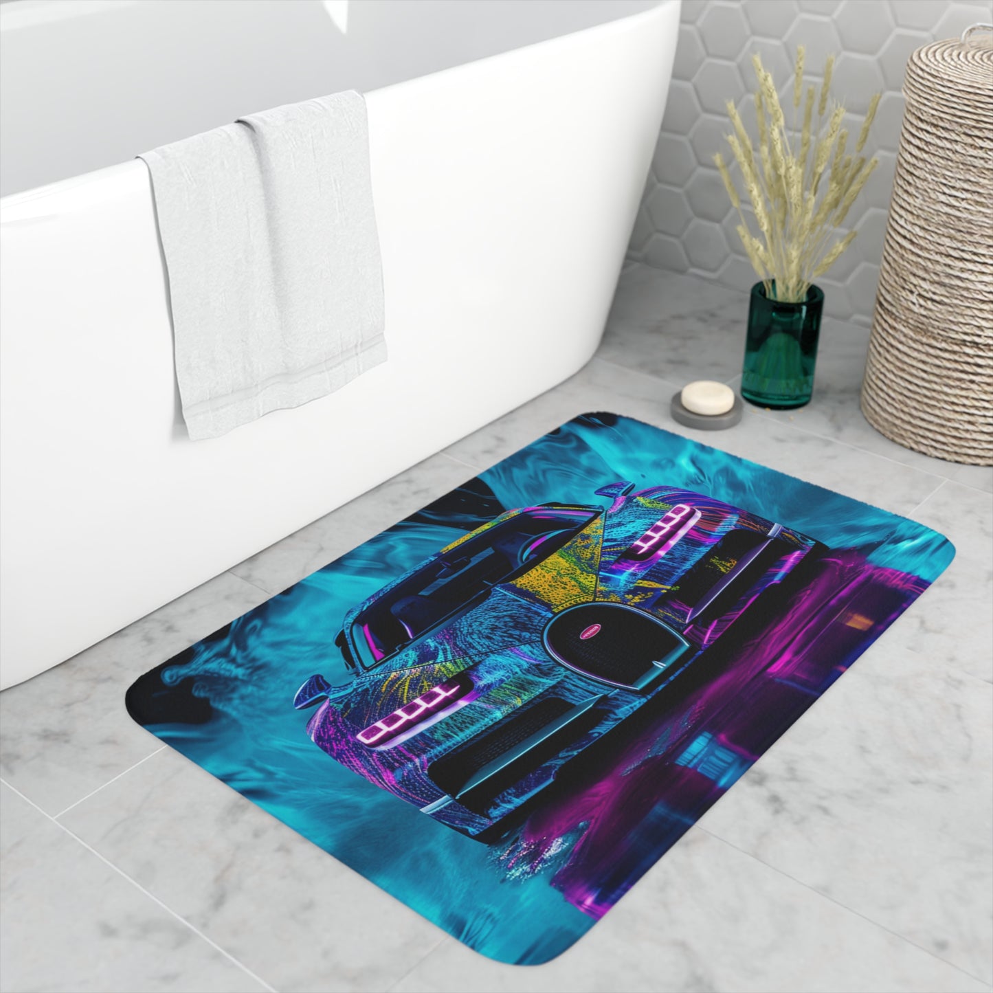 Memory Foam Bath Mat Bugatti Water 2