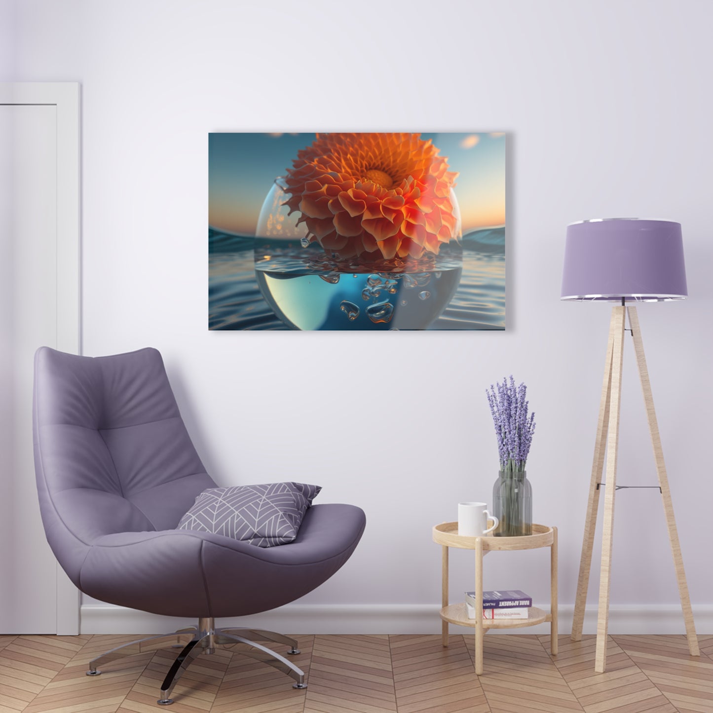 Acrylic Prints Dahlia Orange 4