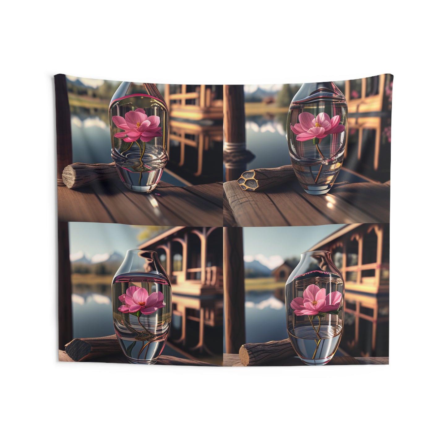 Indoor Wall Tapestries Pink Magnolia 5