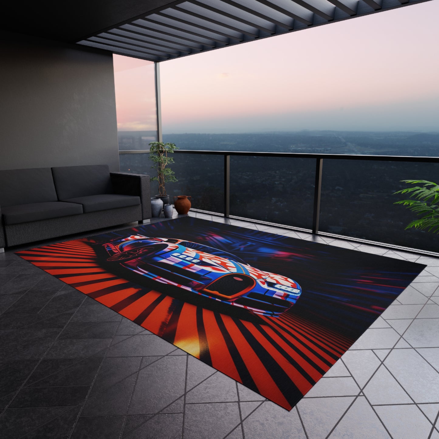 Outdoor Rug Macro Bugatti American Flag 1
