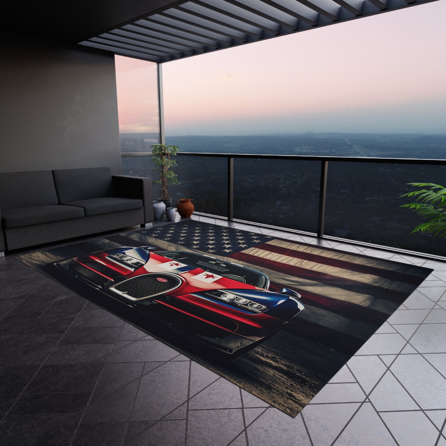Outdoor Rug Bugatti American Flag 3