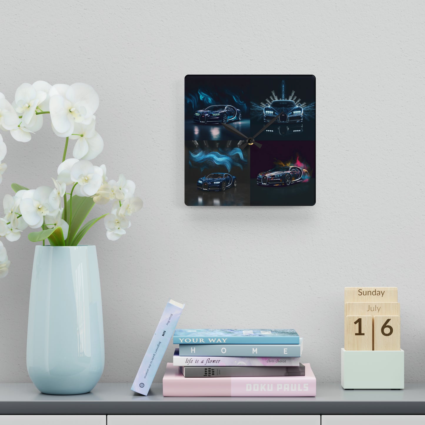 Acrylic Wall Clock Hyper Bugatti 5