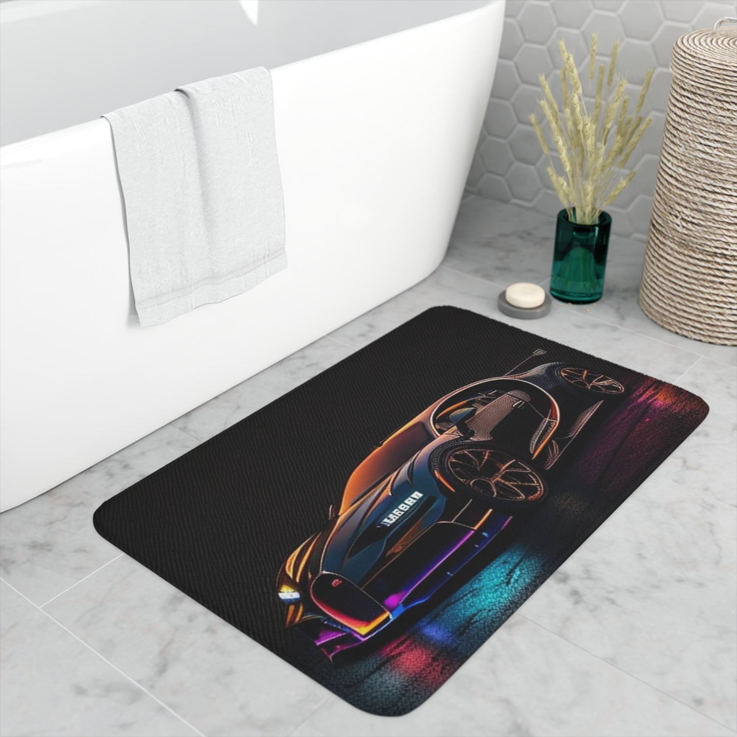 Memory Foam Bath Mat Bugatti Chiron Super 4