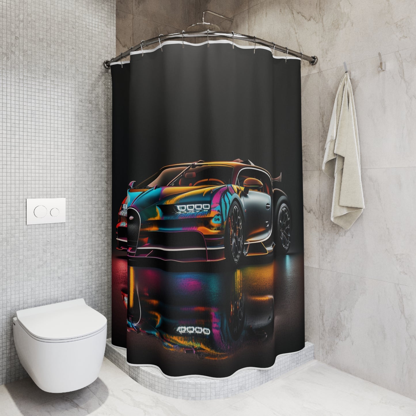 Polyester Shower Curtain Bugatti Chiron Super 2