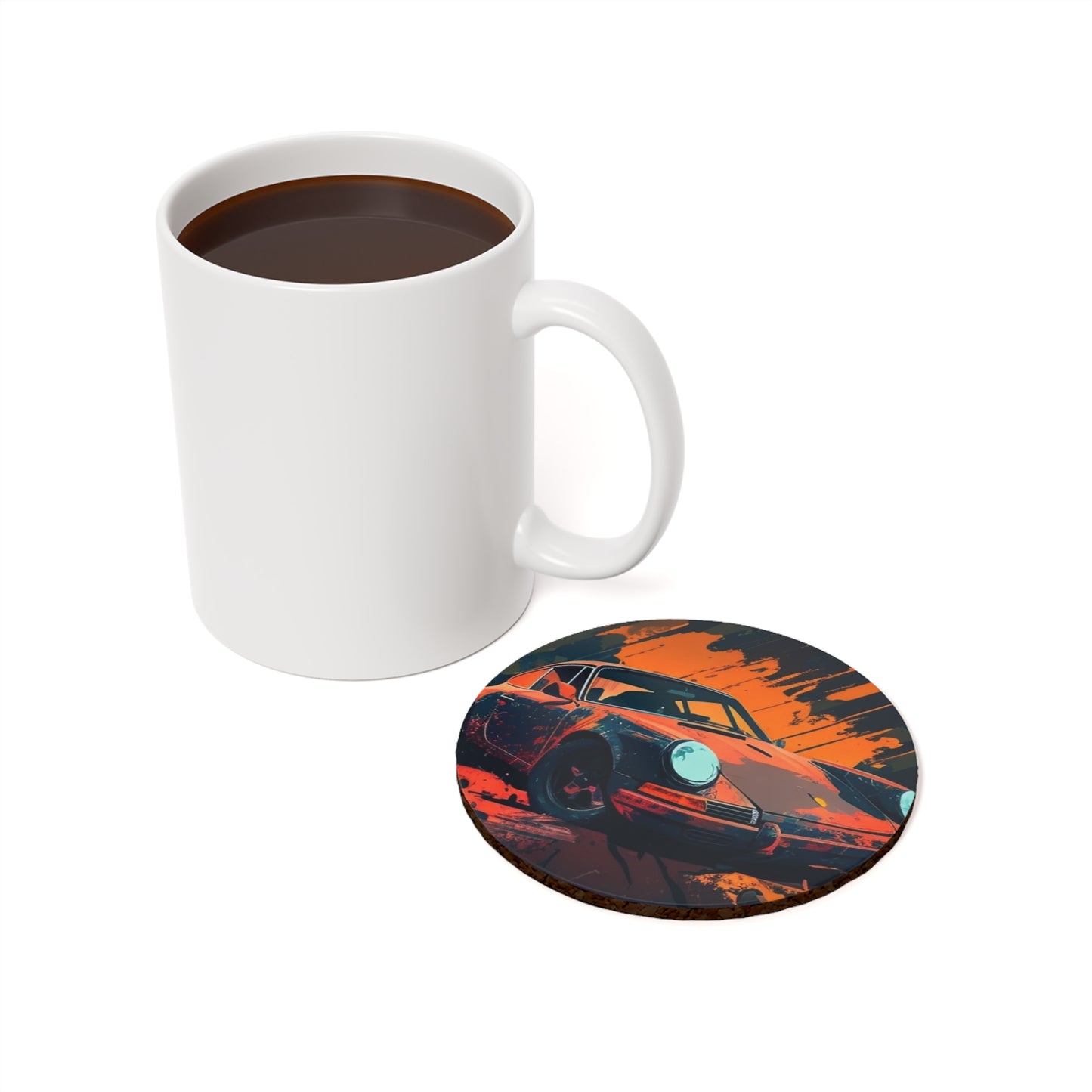 Cork Back Coaster Porsche Abstract 3