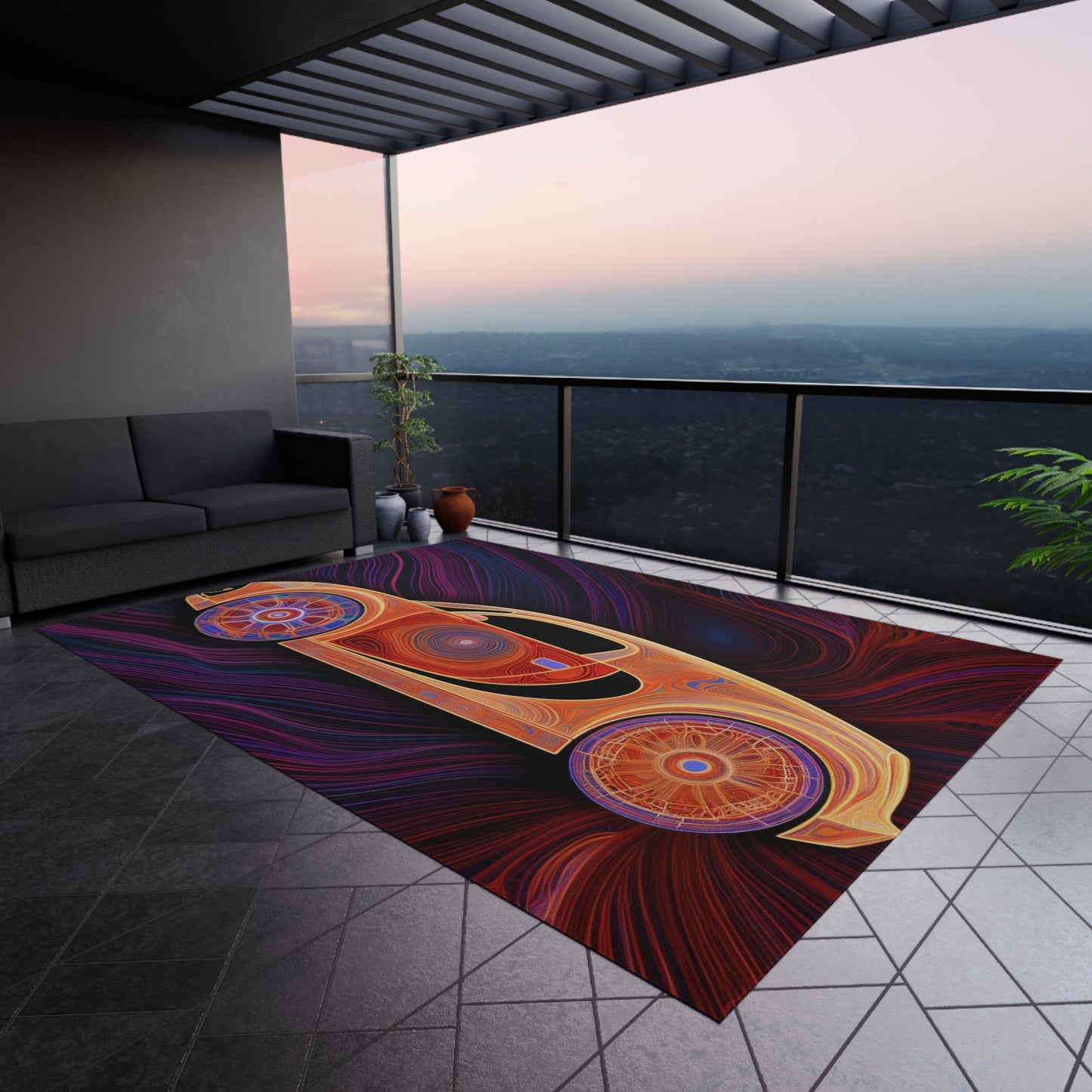 Outdoor Rug Bugatti Abstract Concept 2