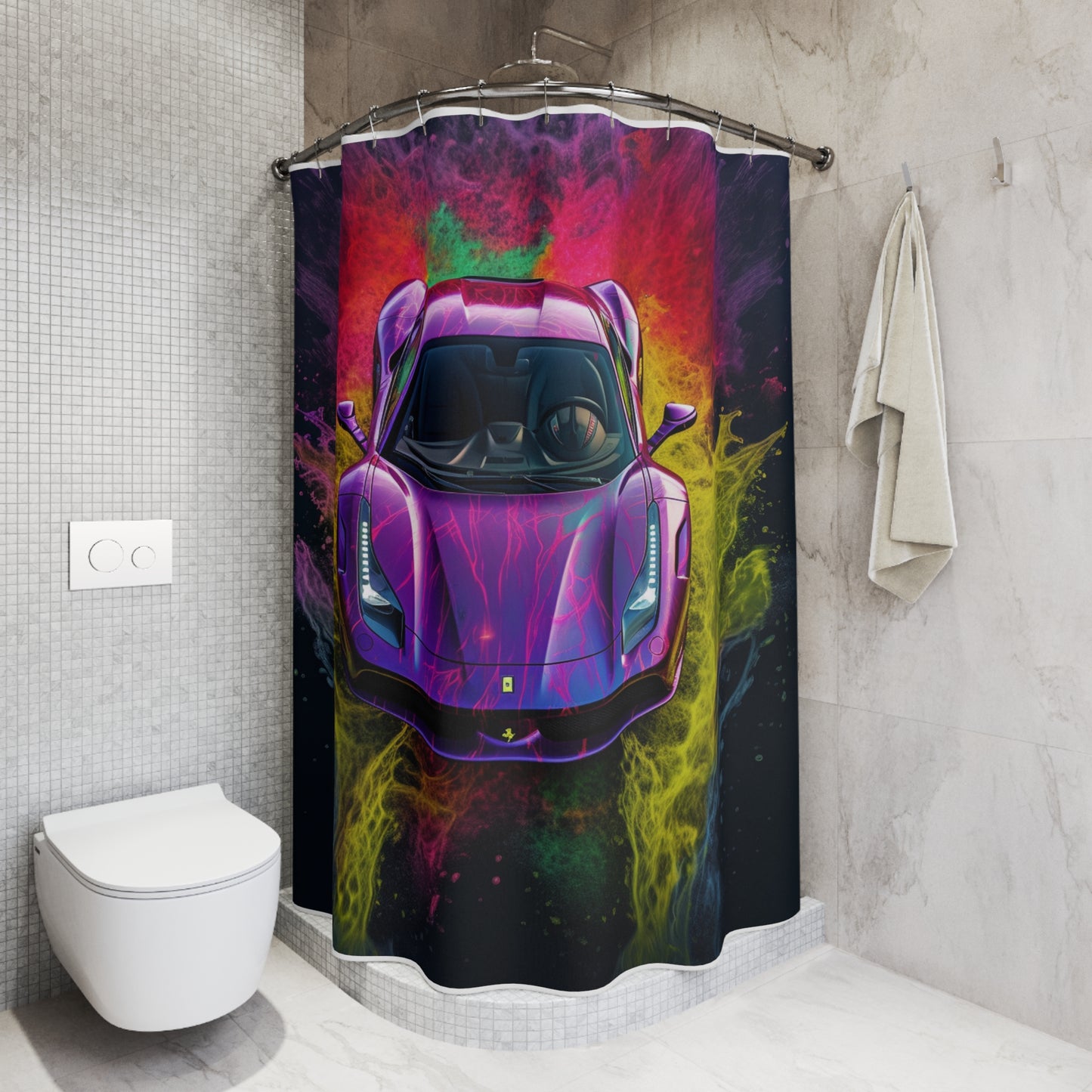 Polyester Shower Curtain Farrari Water 3