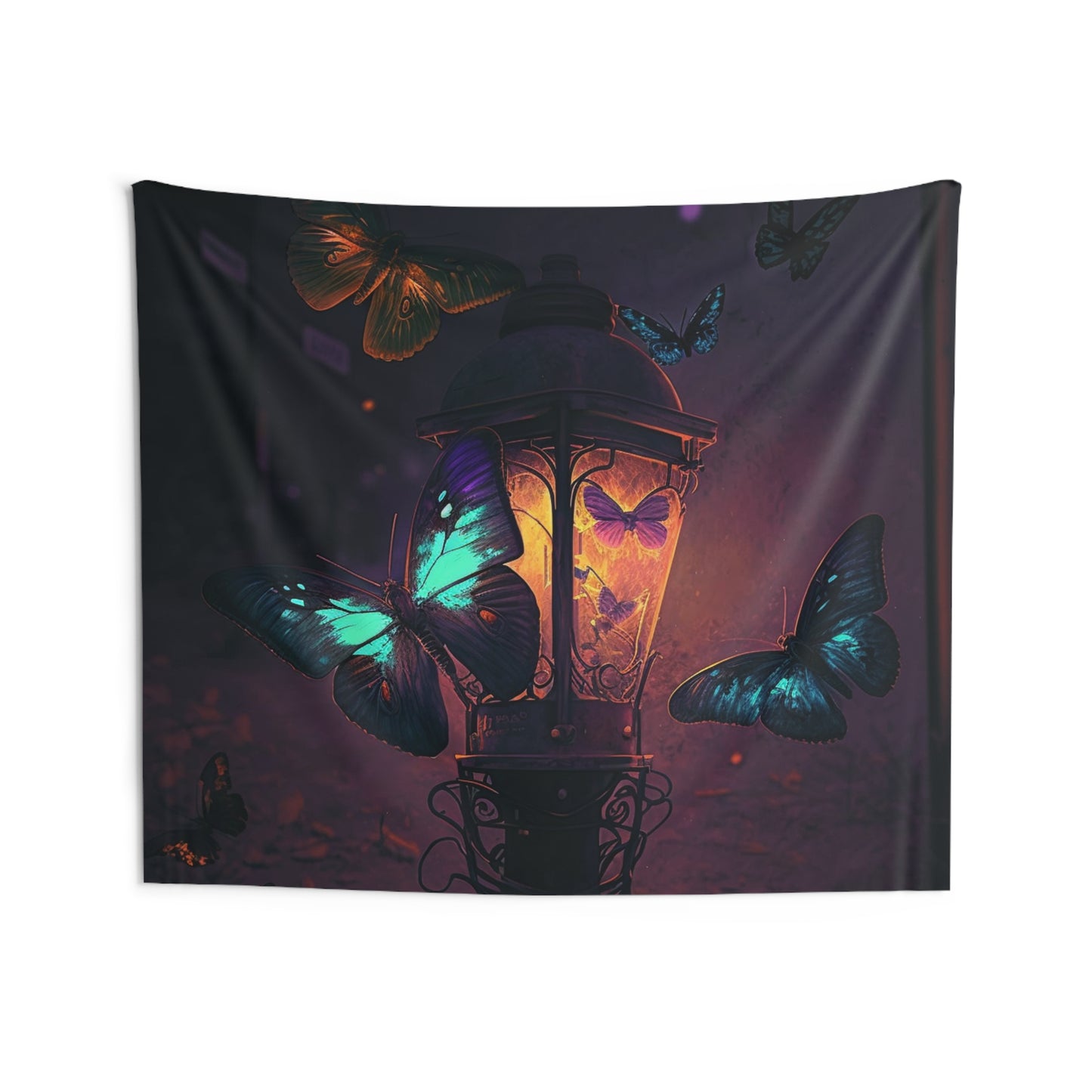 Indoor Wall Tapestries Street Light Butterfly 4