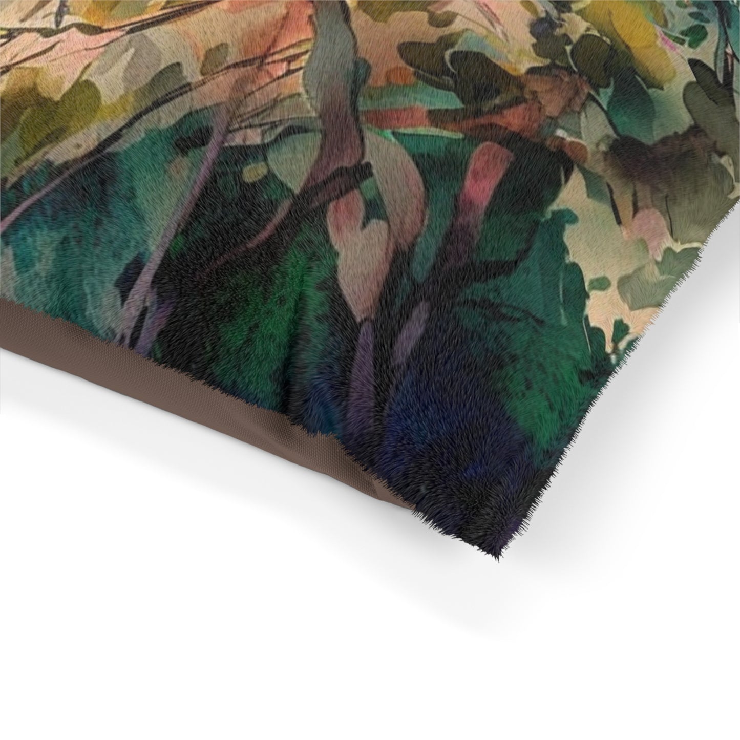 Pet Bed Mother Nature Bright Spring Colors Realistic Watercolor 2