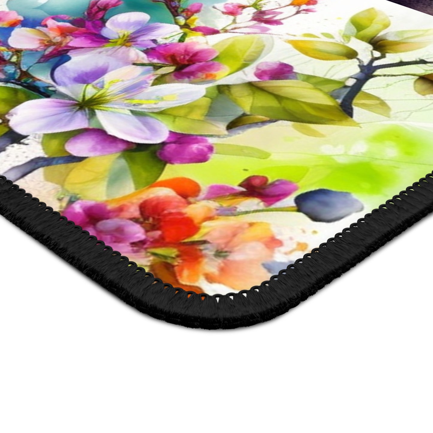 Gaming Mouse Pad Mother Nature Bright Spring Colors Realistic Watercolor 5