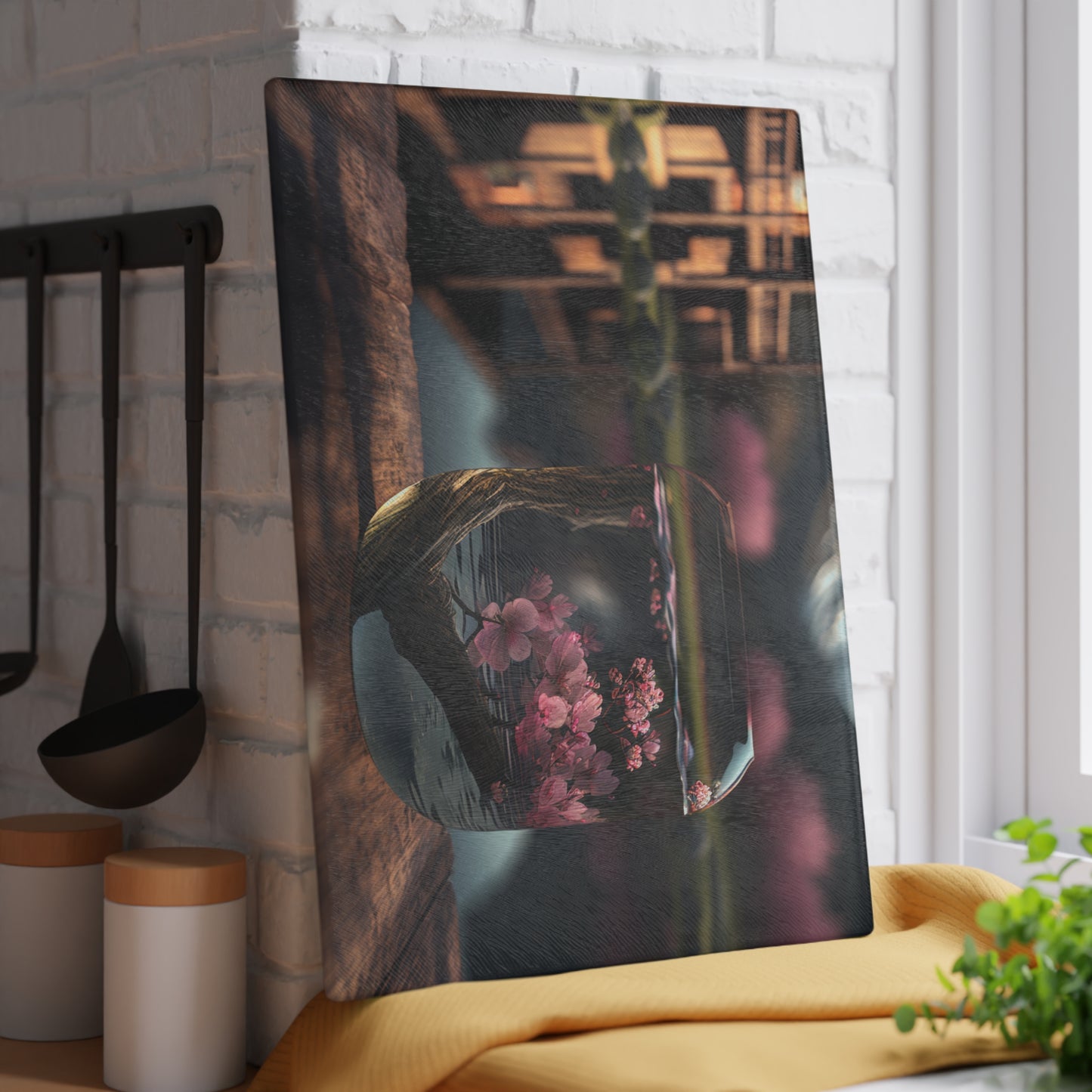 Glass Cutting Board Cherry Blossom 3