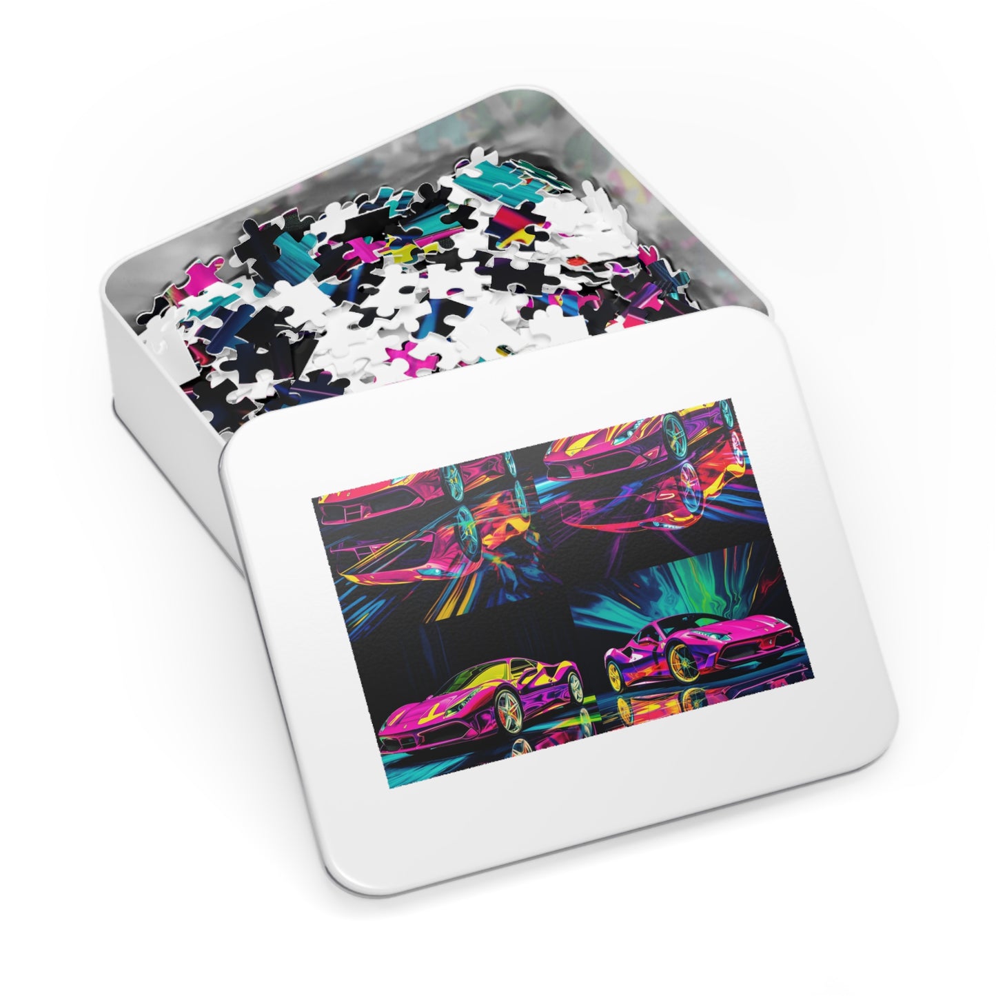 Jigsaw Puzzle (30, 110, 252, 500,1000-Piece) Pink Ferrari Macro 5