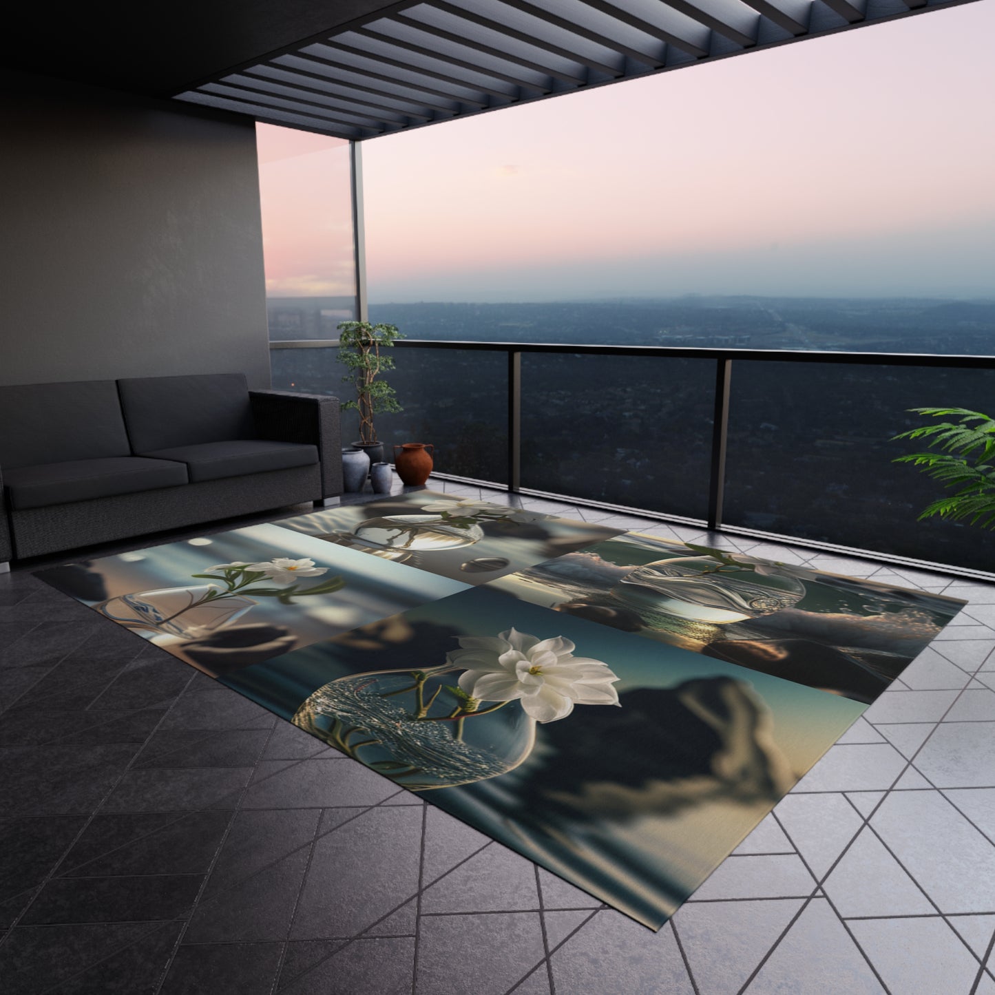 Outdoor Rug Jasmine glass vase 5