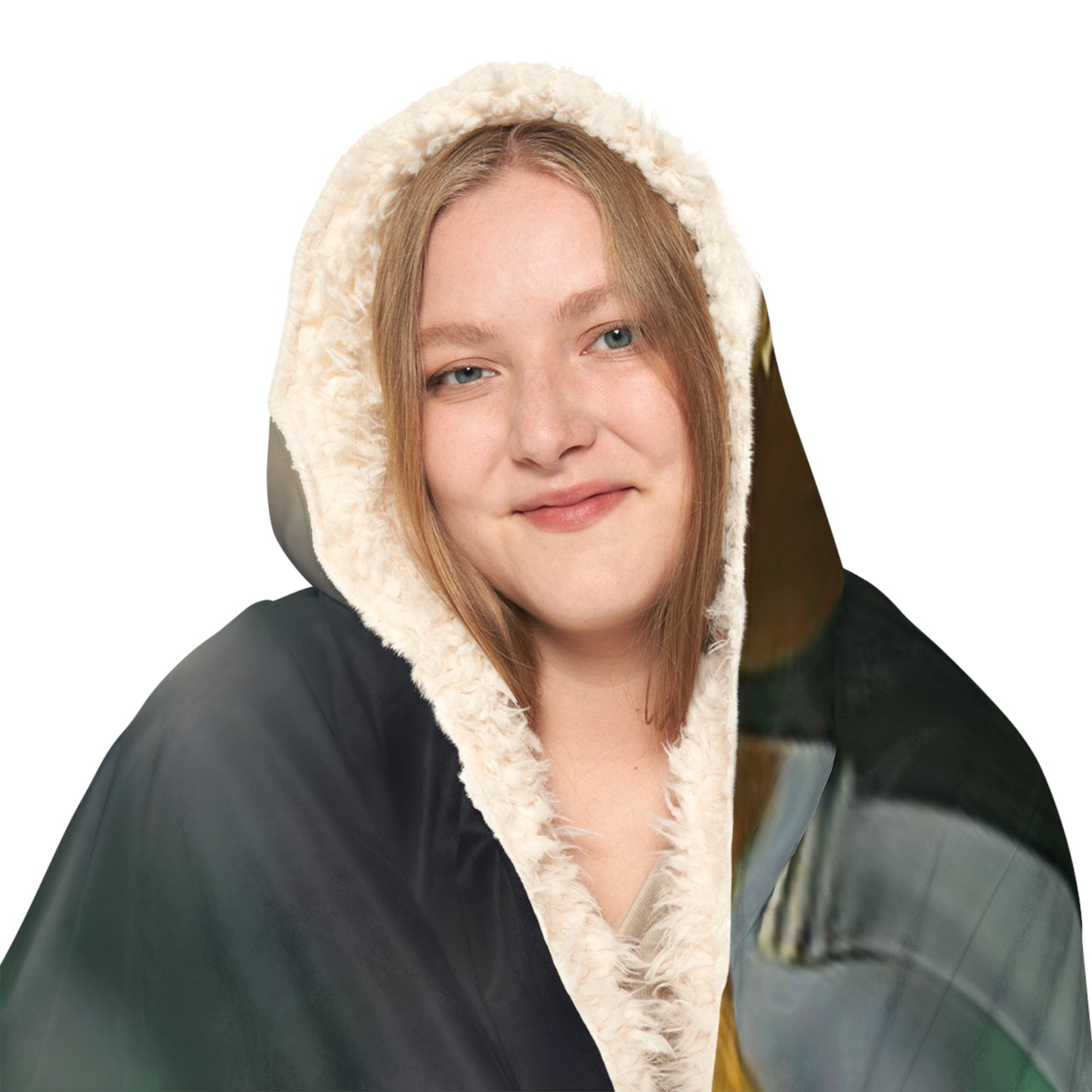 Snuggle Hooded Blanket Yellow Gladiolus glass 1