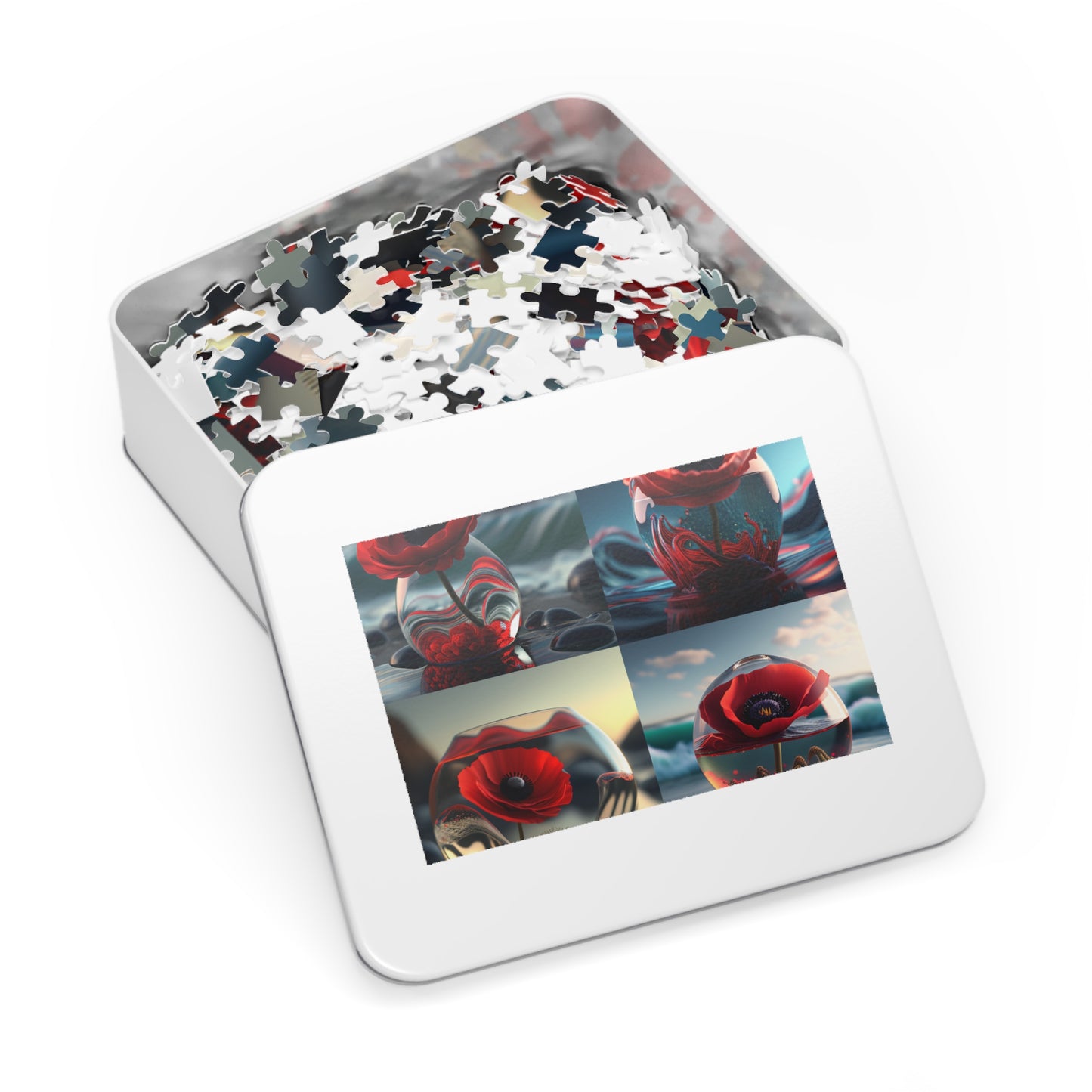 Jigsaw Puzzle (30, 110, 252, 500,1000-Piece) Red Anemone in a Vase 5
