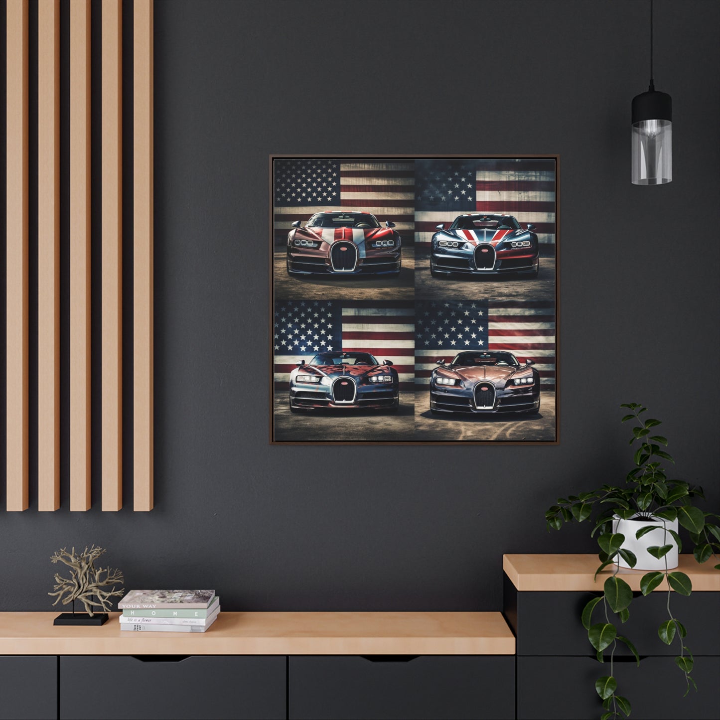 Gallery Canvas Wraps, Square Frame Bugatti Flag 5