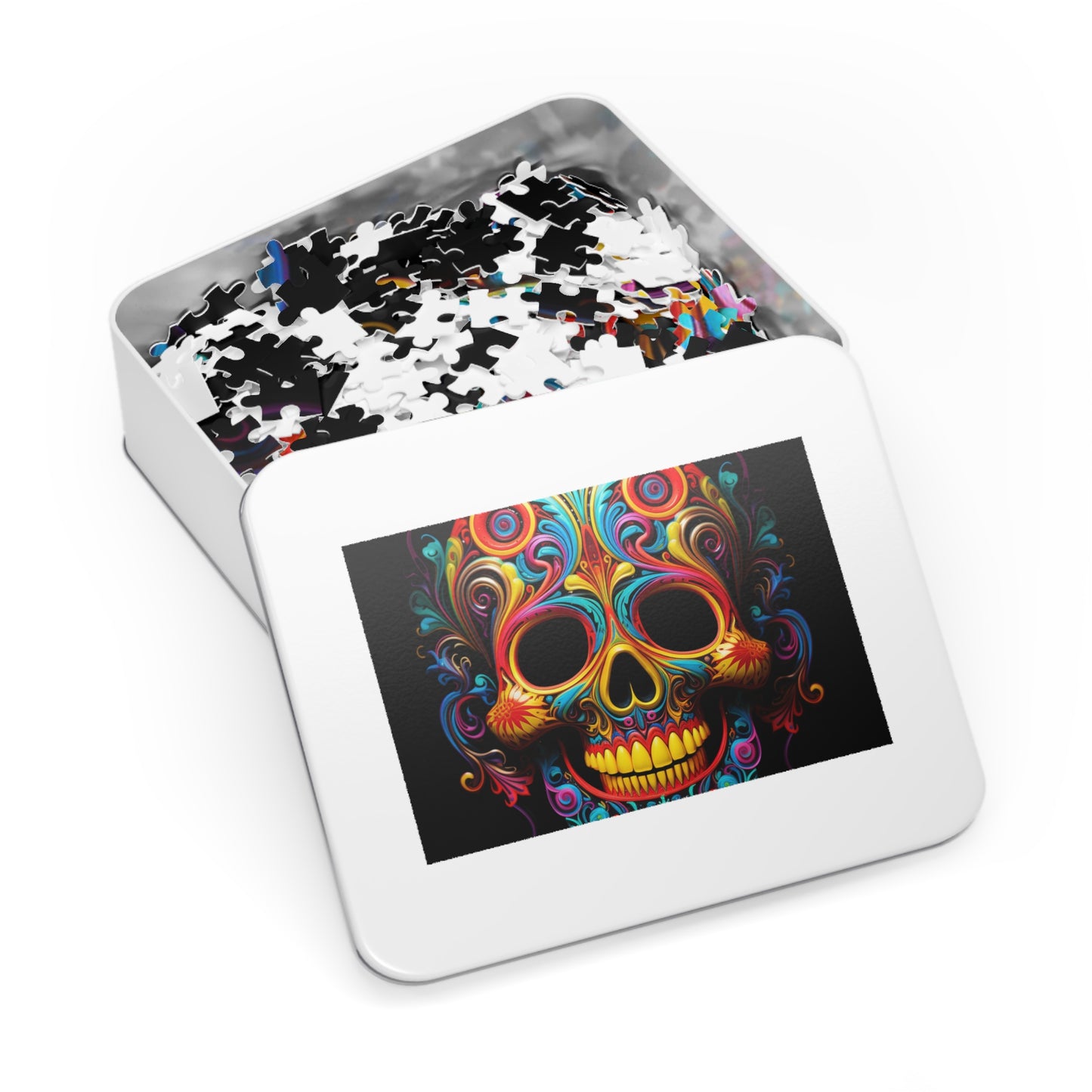 Jigsaw Puzzle (30, 110, 252, 500,1000-Piece) Macro Skull Color 1