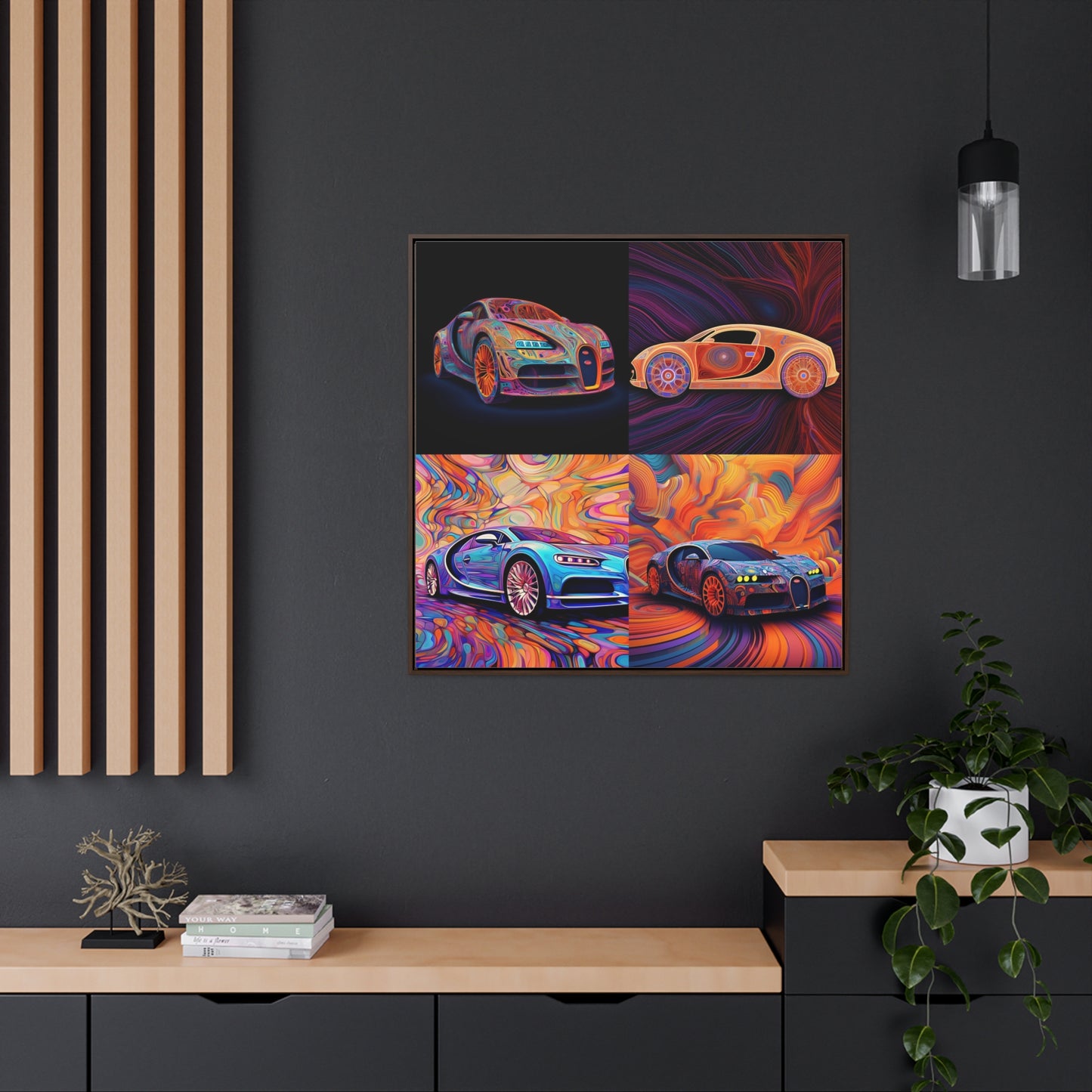 Gallery Canvas Wraps, Square Frame Bugatti Abstract Concept 5