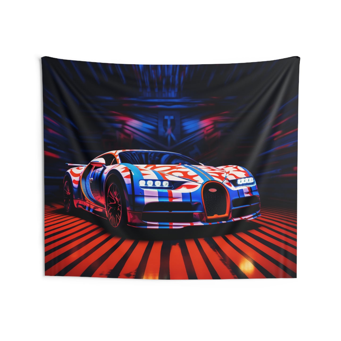 Indoor Wall Tapestries Macro Bugatti American Flag 1