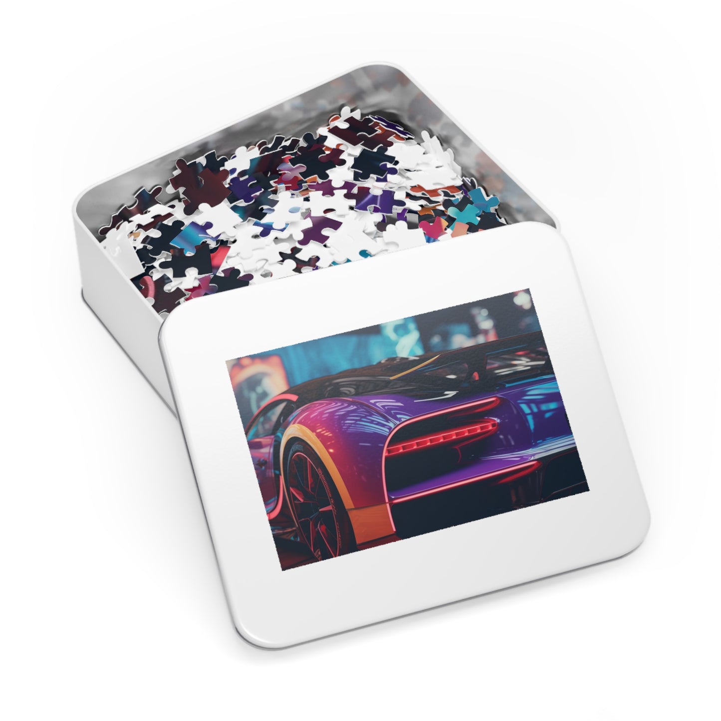Jigsaw Puzzle (30, 110, 252, 500,1000-Piece) Hyper Bugatti Neon Chiron 3