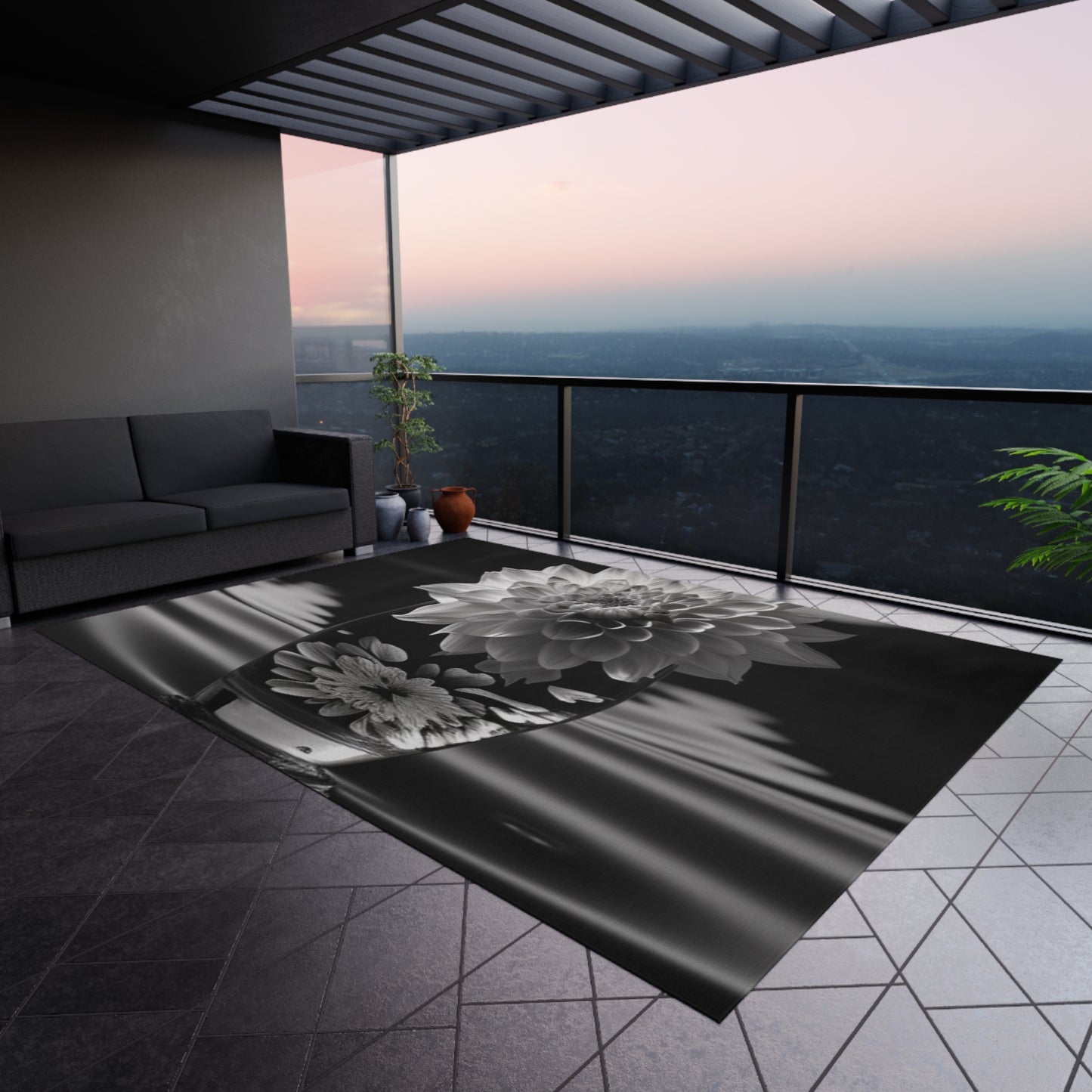 Outdoor Rug White Dahlia 4