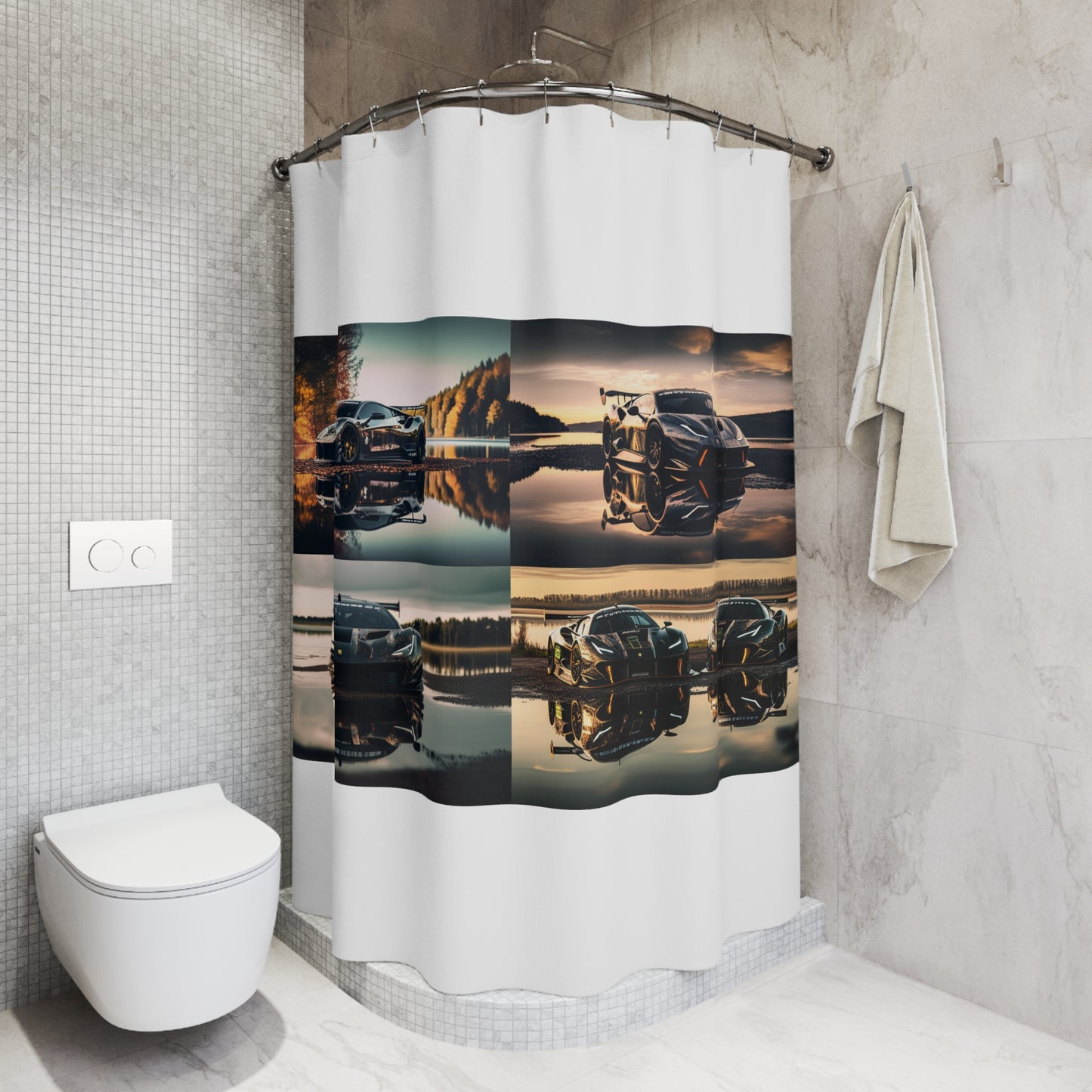 Polyester Shower Curtain Ferrari Lake 5
