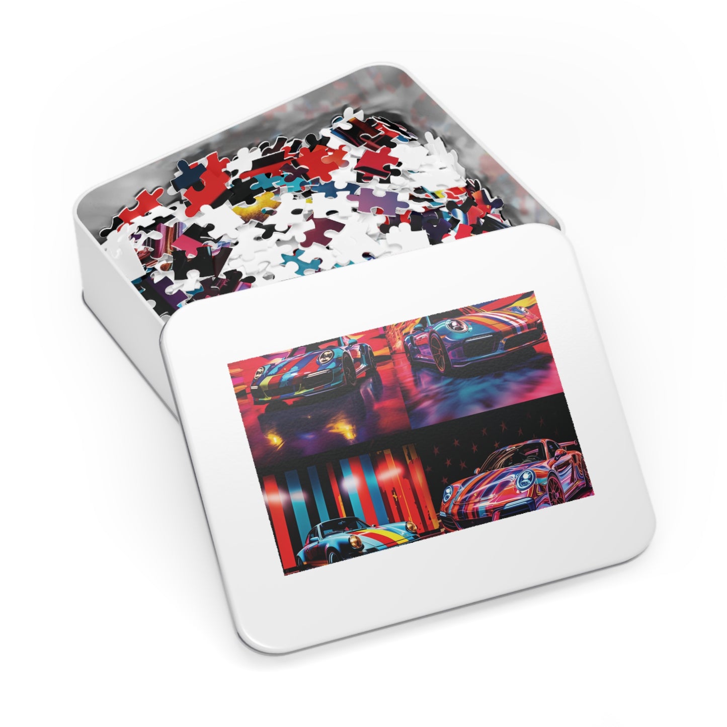 Jigsaw Puzzle (30, 110, 252, 500,1000-Piece) Macro American Flag Porsche 5