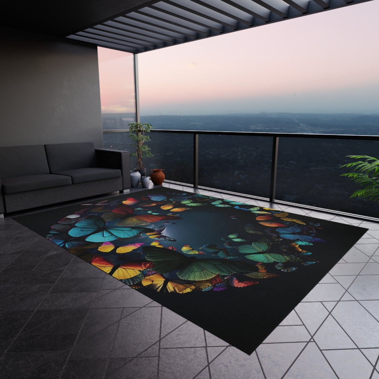 Outdoor Rug Moon Butterfly 3