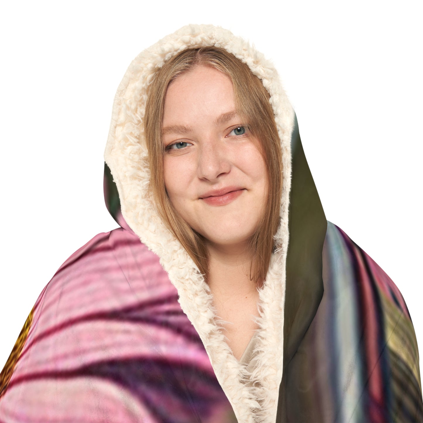 Snuggle Hooded Blanket Pink Daisy 3