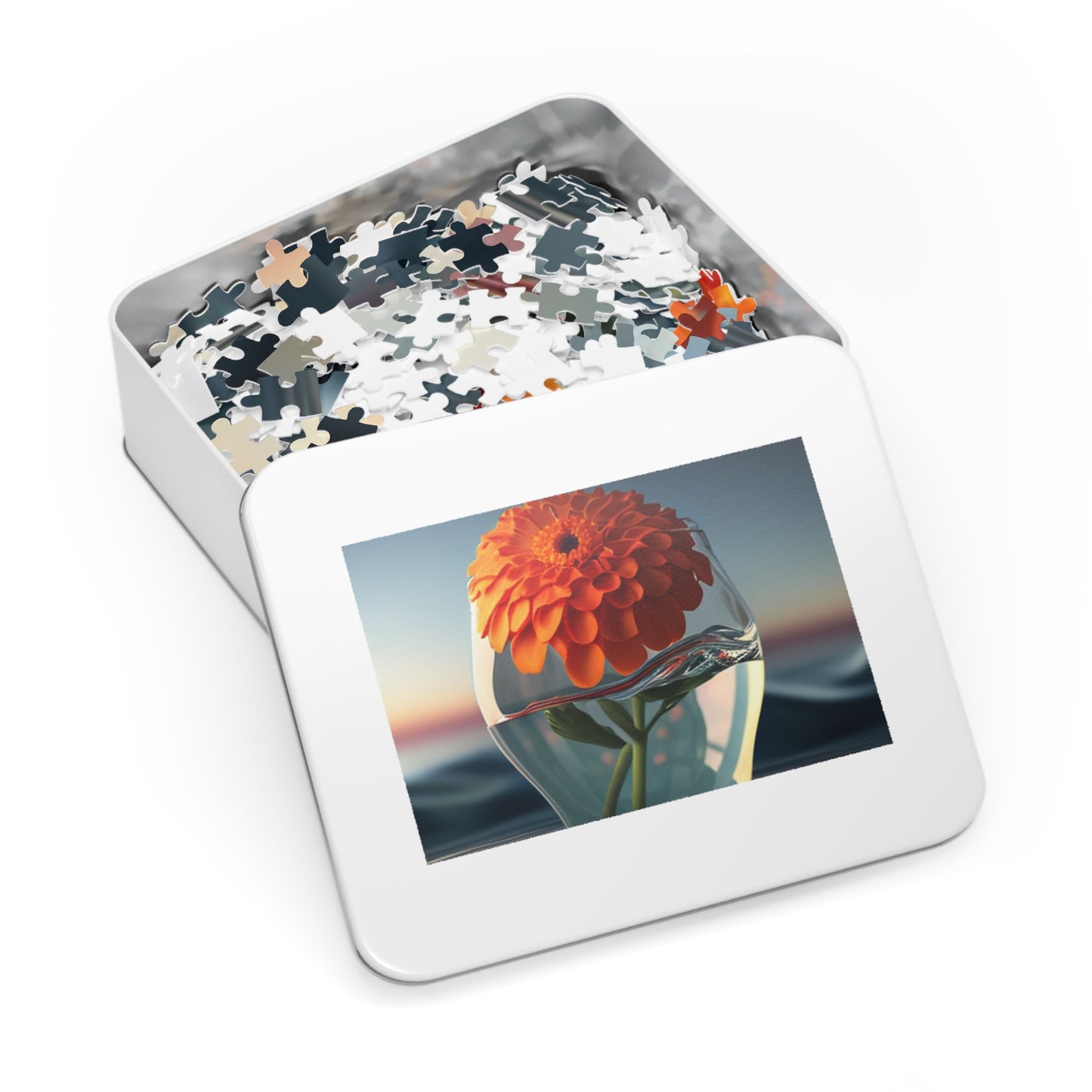 Jigsaw Puzzle (30, 110, 252, 500,1000-Piece) Orange Zinnia 4
