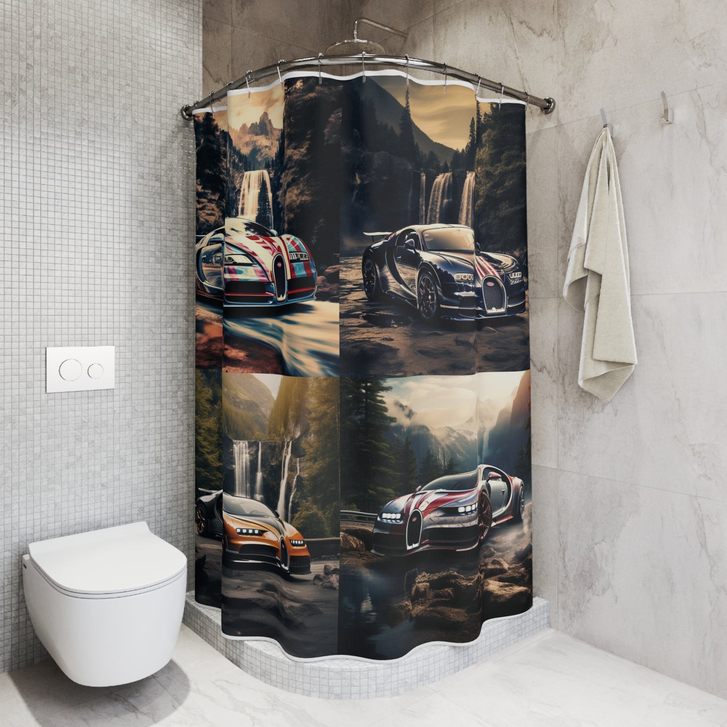 Polyester Shower Curtain Bugatti Waterfall 5