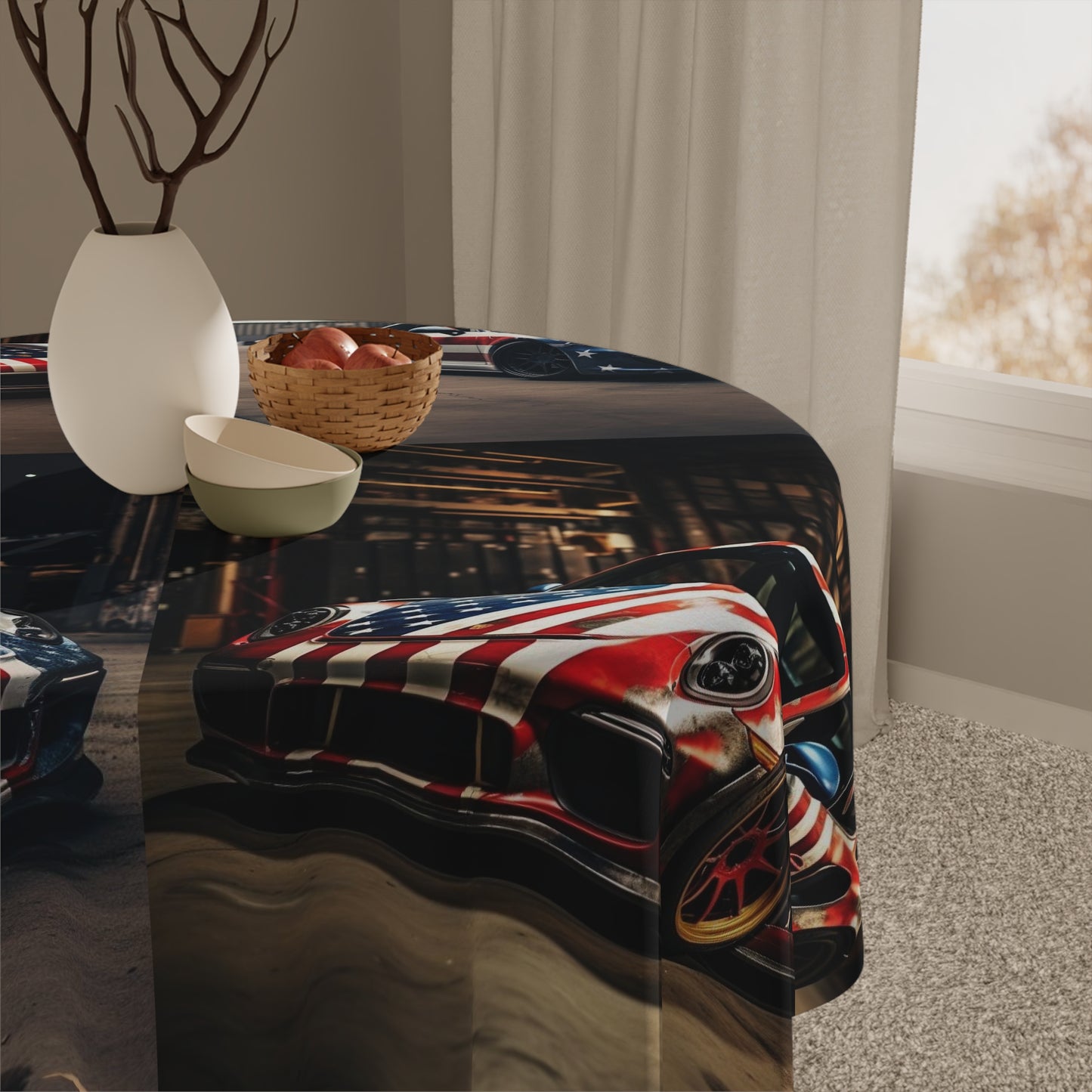 Tablecloth American Flag Porsche 5