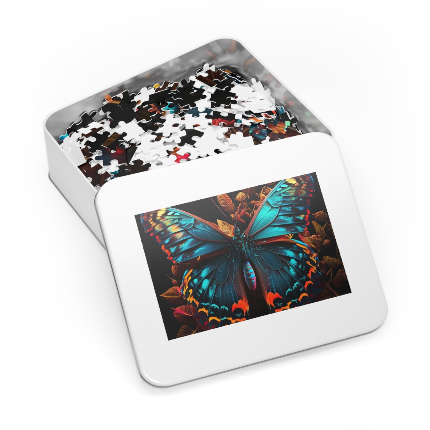 Jigsaw Puzzle (30, 110, 252, 500,1000-Piece) Hue Neon Butterfly 1