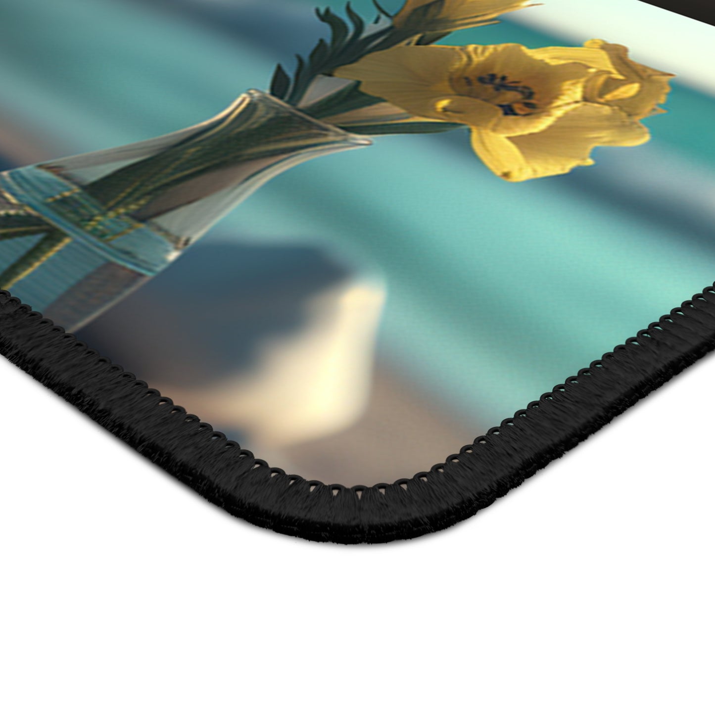 Gaming Mouse Pad Yellow Gladiolus glass 5