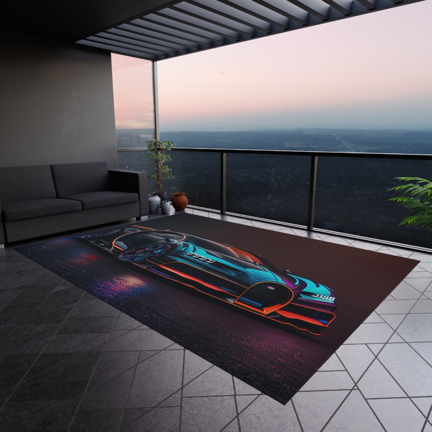 Outdoor Rug Bugatti Chiron Super 1