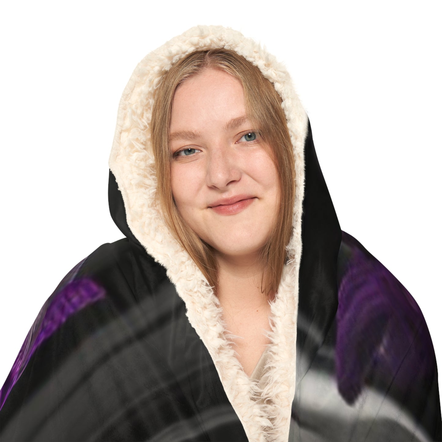 Snuggle Hooded Blanket Purple Orchid Glass vase 1