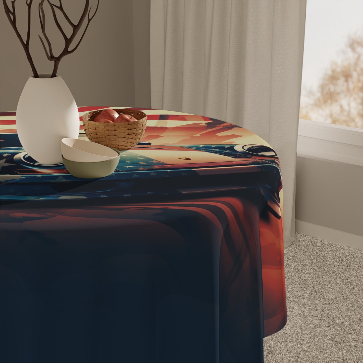 Tablecloth Abstract American Flag Background Porsche 4