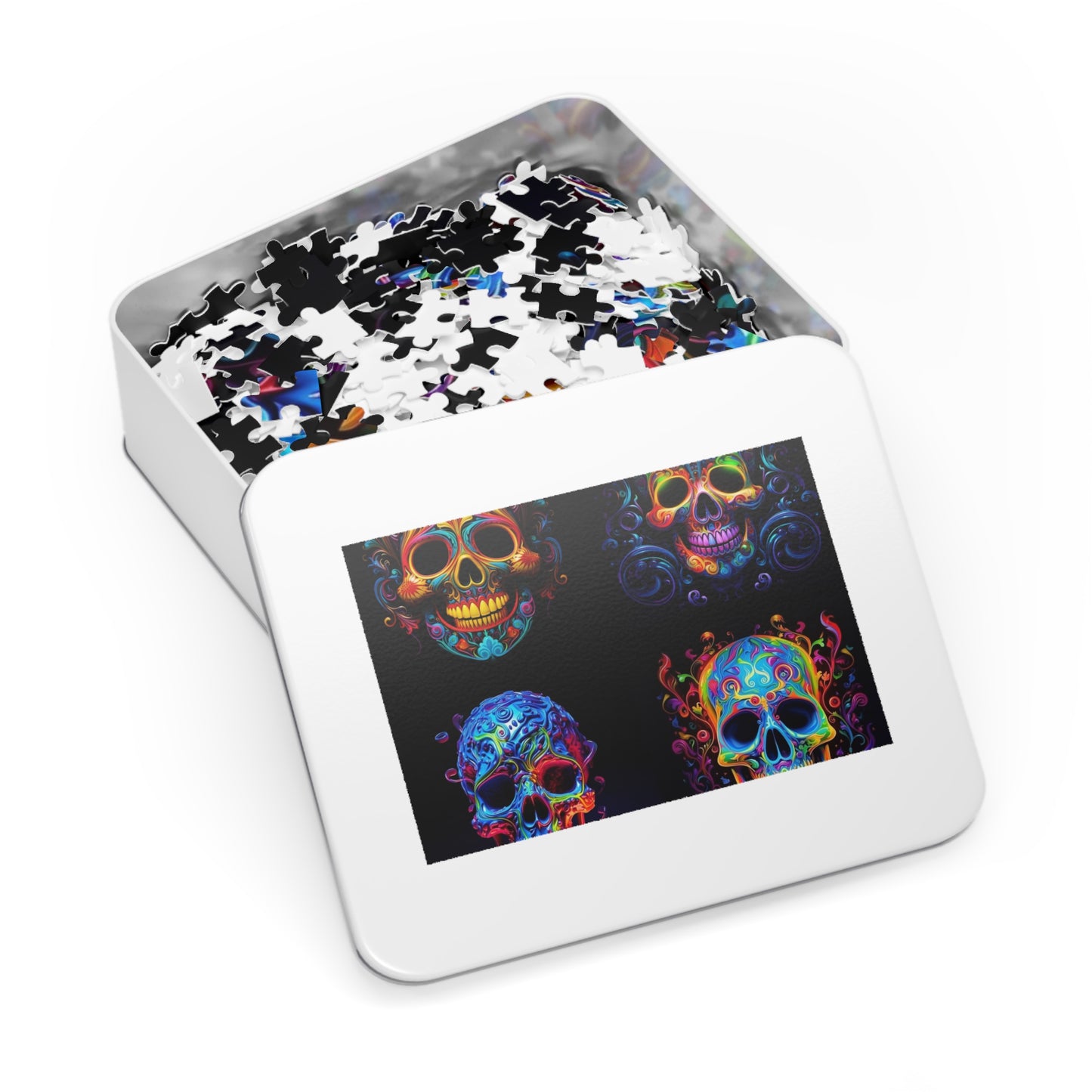 Jigsaw Puzzle (30, 110, 252, 500,1000-Piece) Macro Skull Color 5