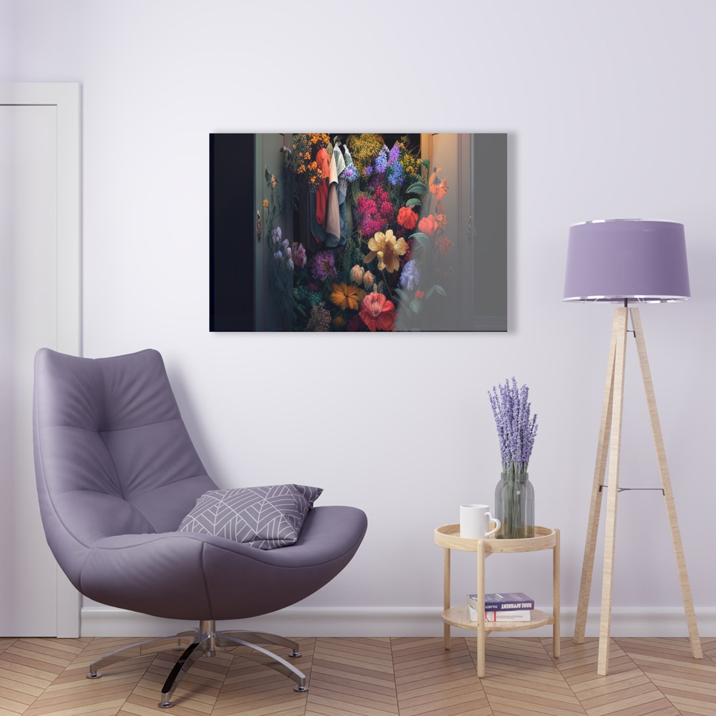 Acrylic Prints A Wardrobe Surrounded by Flowers 4