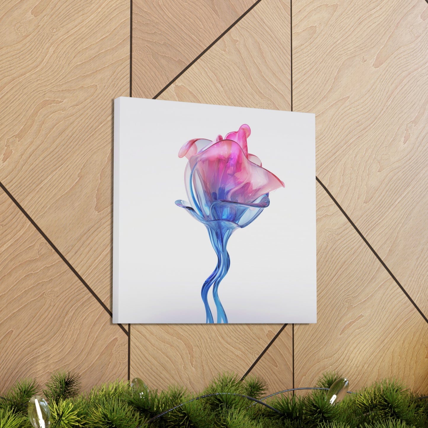 Canvas Gallery Wraps Pink & Blue Tulip Rose 4