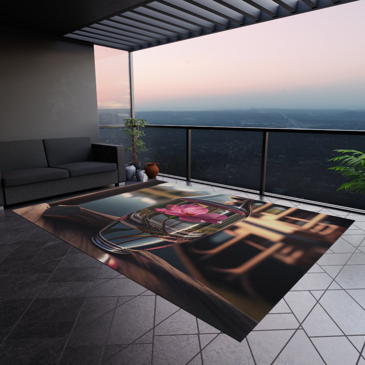 Outdoor Rug Pink Magnolia 3