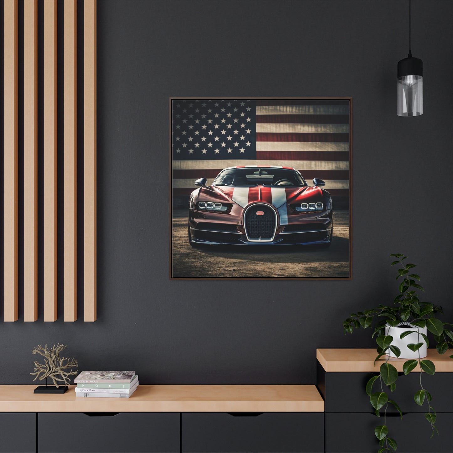 Gallery Canvas Wraps, Square Frame Bugatti Flag 1