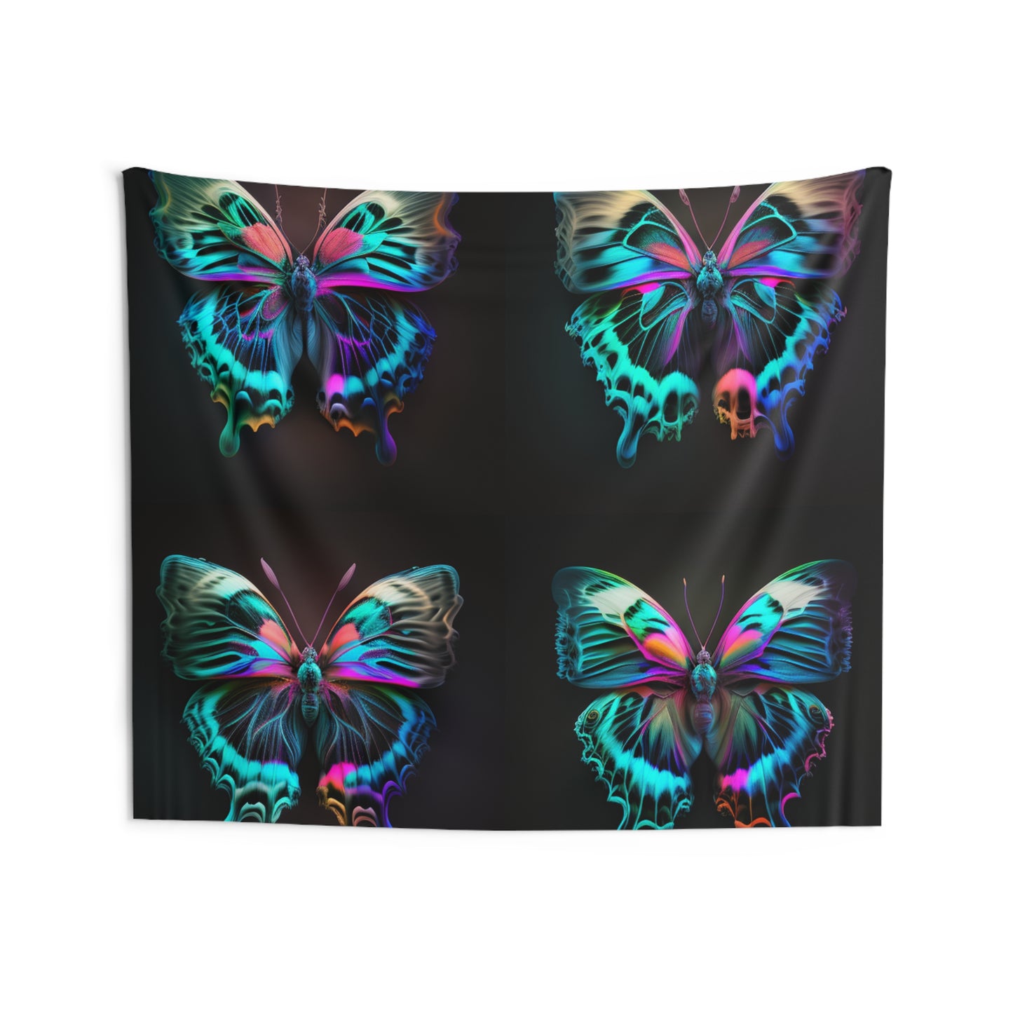 Indoor Wall Tapestries Neon Butterfly Fusion 5