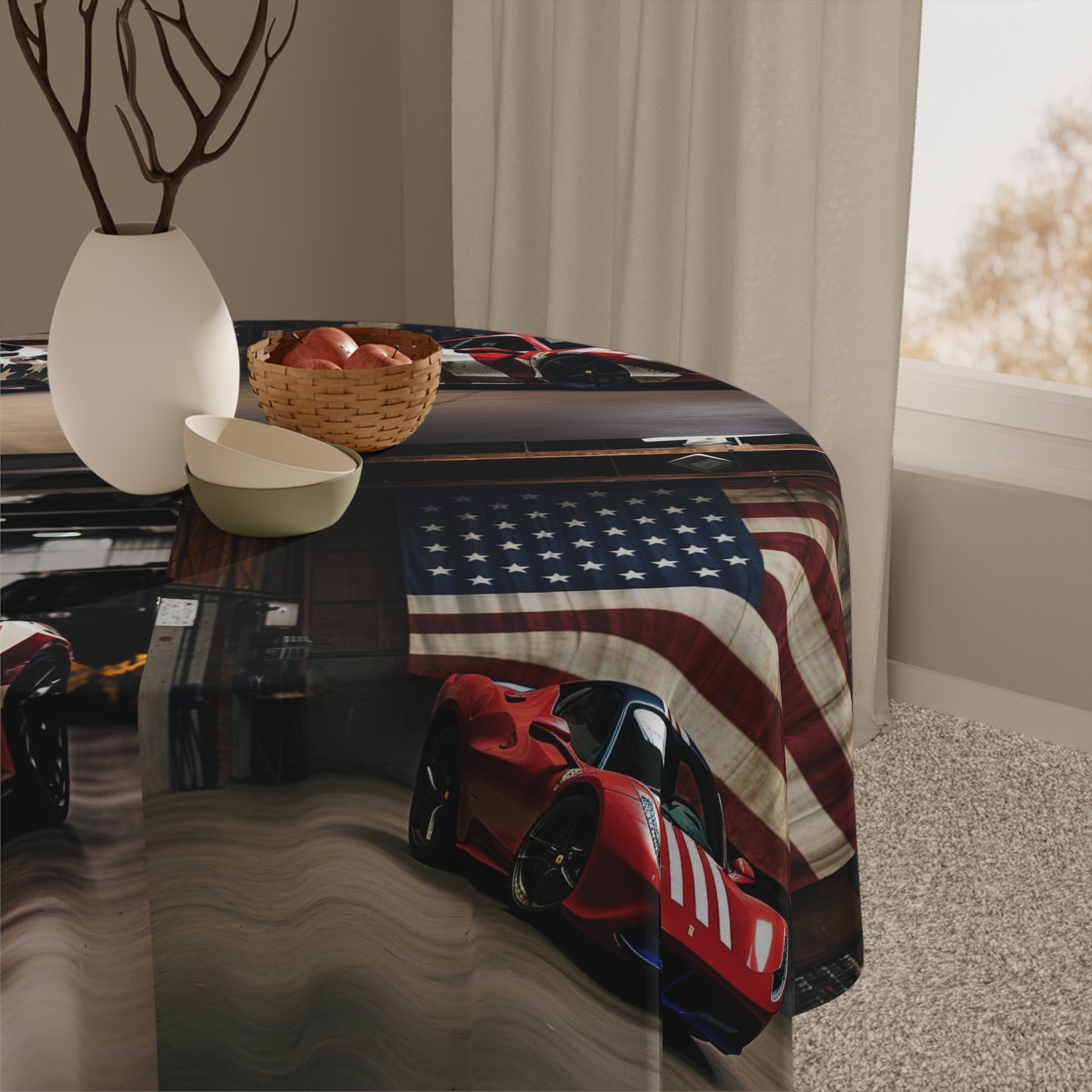 Tablecloth American Flag Farrari 5