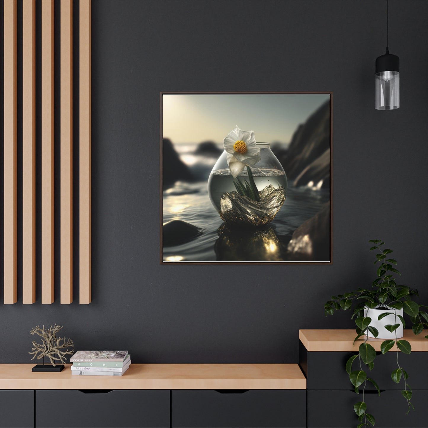 Gallery Canvas Wraps, Square Frame Daffodil 1