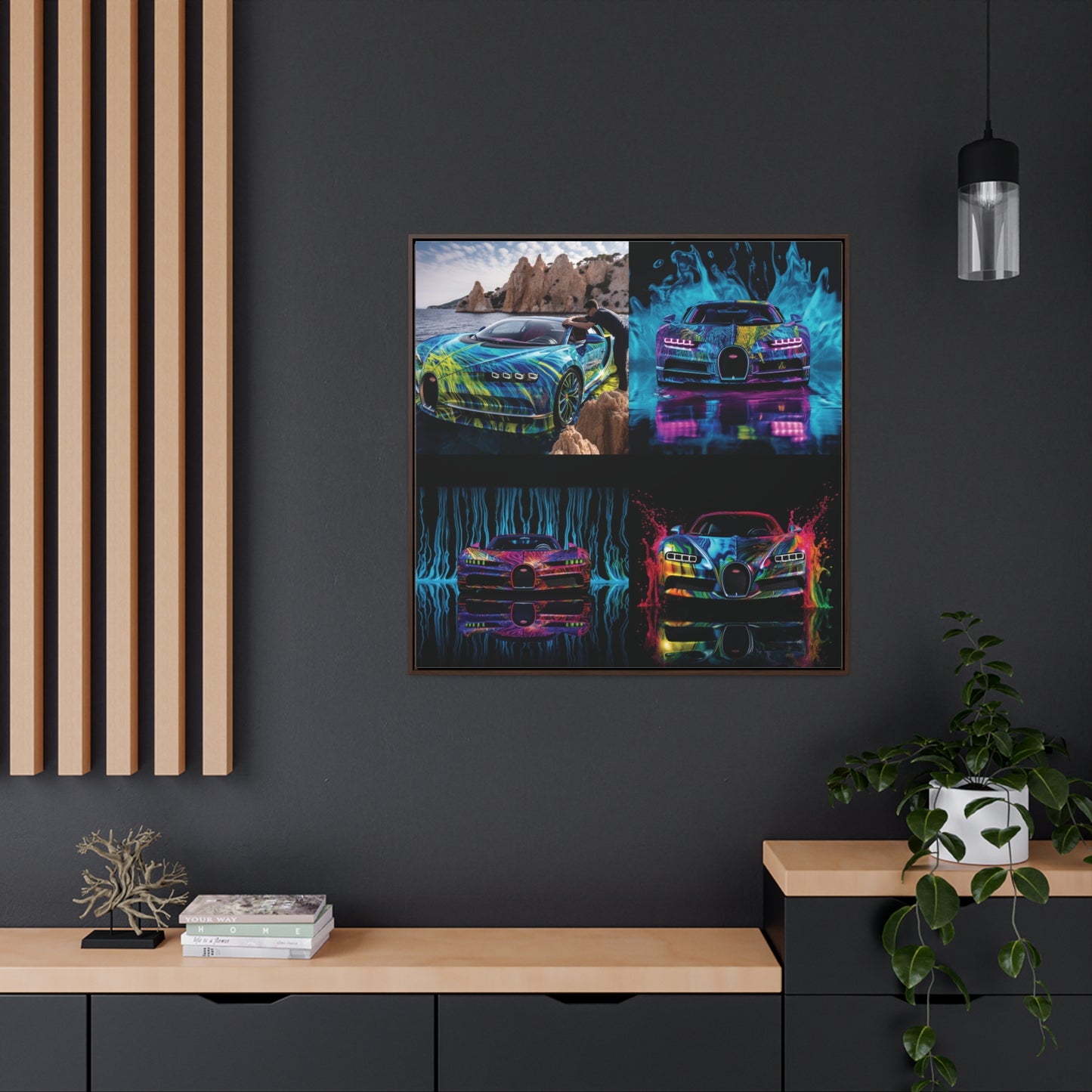 Gallery Canvas Wraps, Square Frame Bugatti Water 5