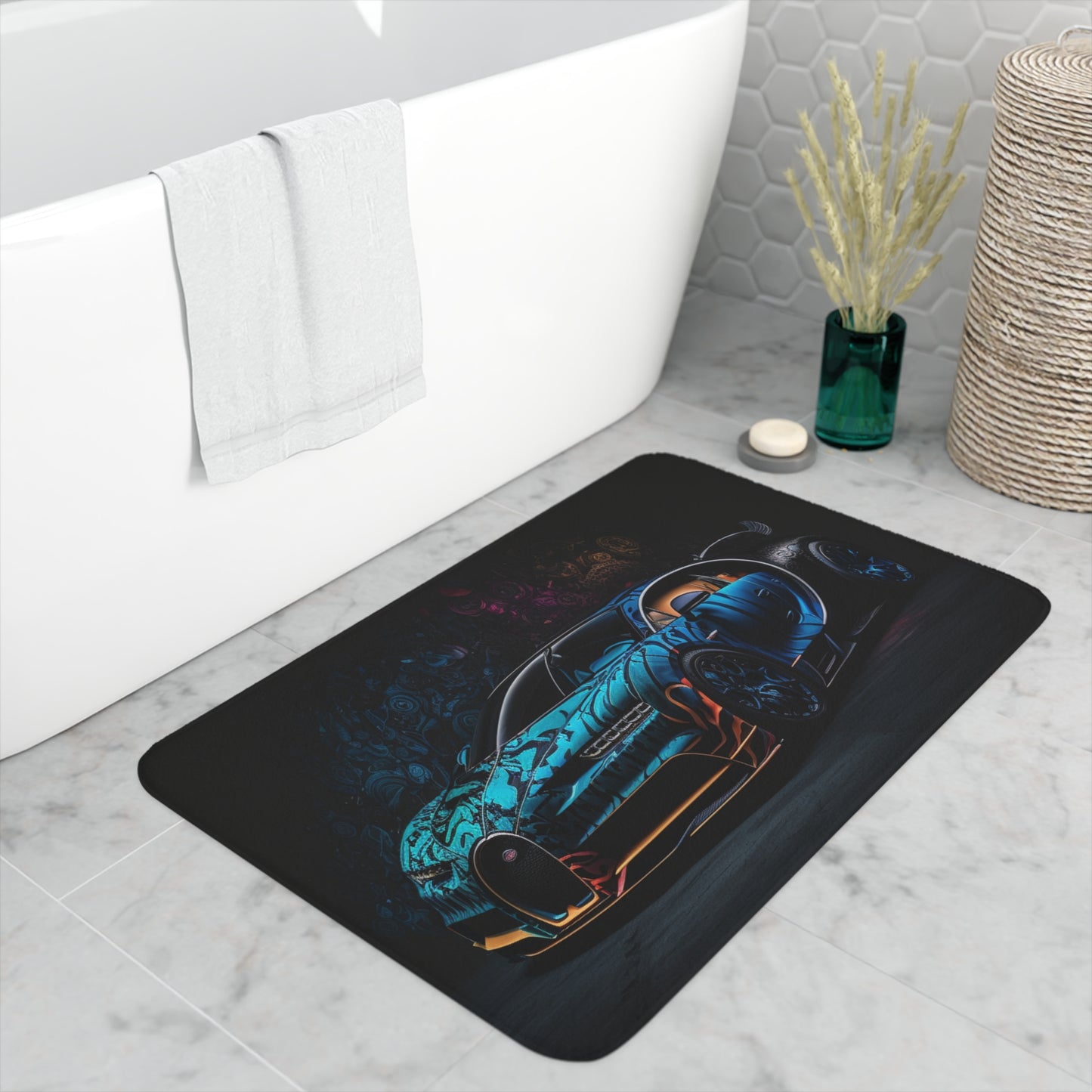 Memory Foam Bath Mat Bugatti Blue 3
