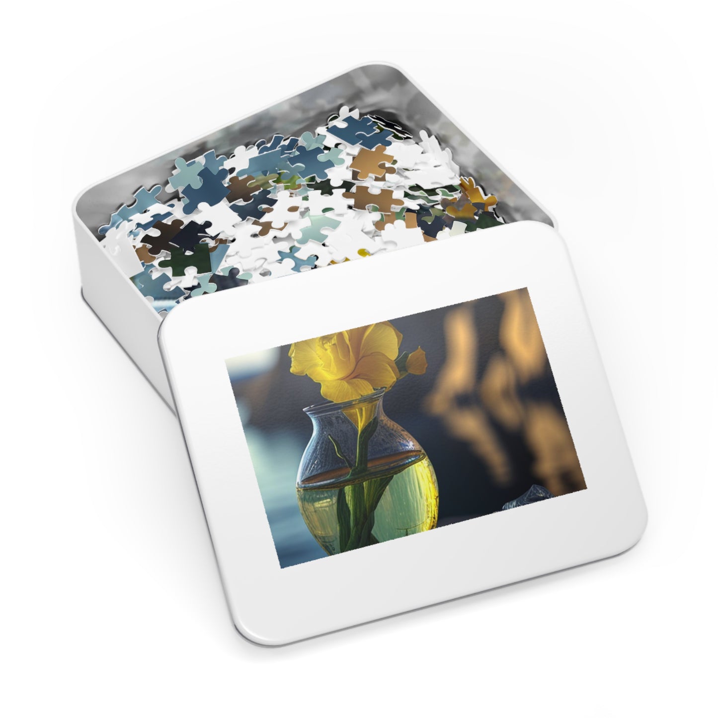Jigsaw Puzzle (30, 110, 252, 500,1000-Piece) Yellow Gladiolus glass 3
