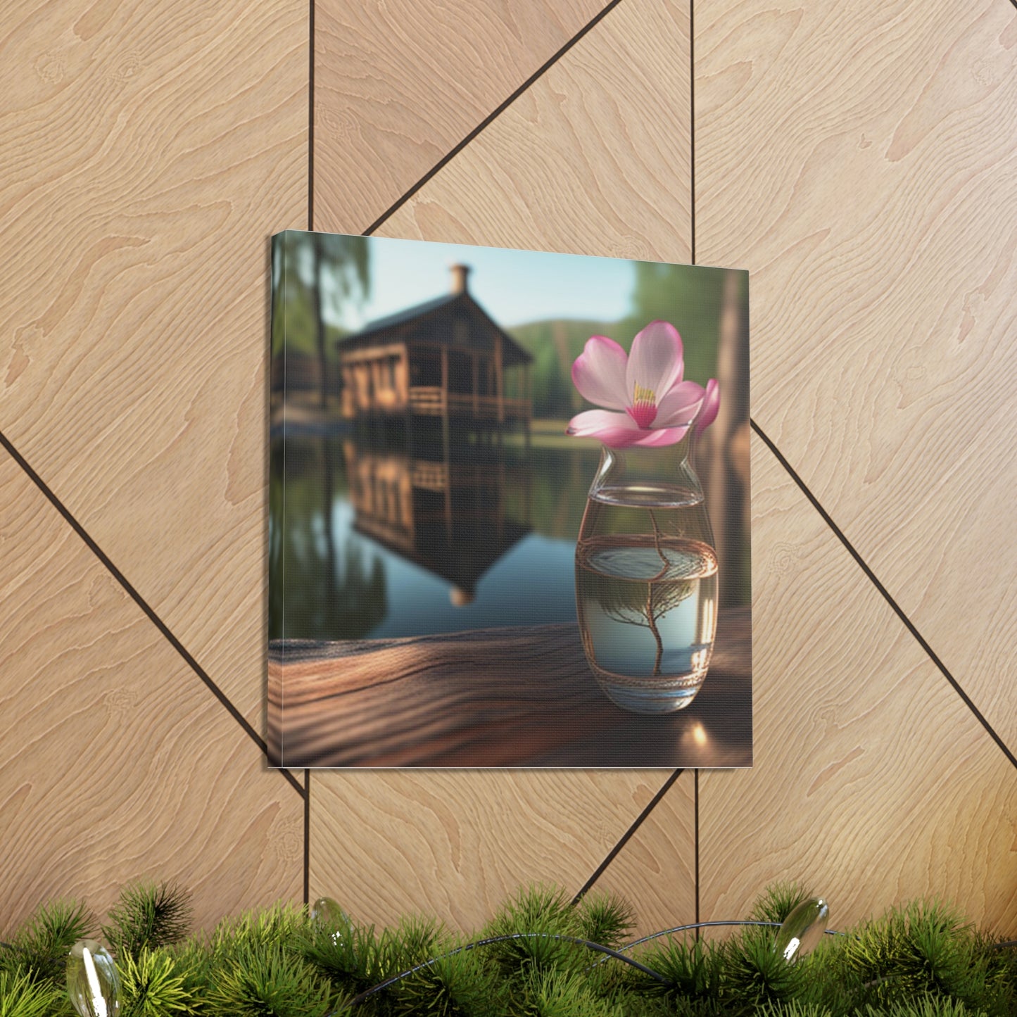 Canvas Gallery Wraps Magnolia in a Glass vase 1