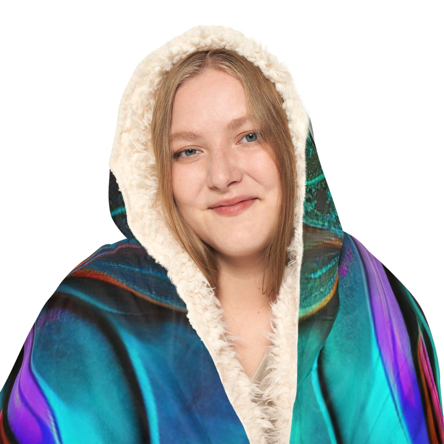 Snuggle Hooded Blanket Raw Florescent Glow 2